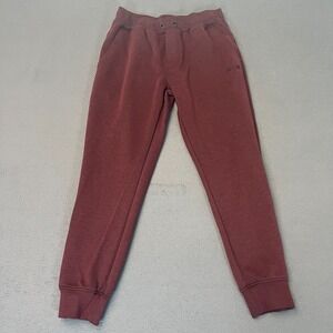 Mitre Mens Medium Joggers Red Sweatpants Logo Lounge Tapered Casual Pants 28 26L